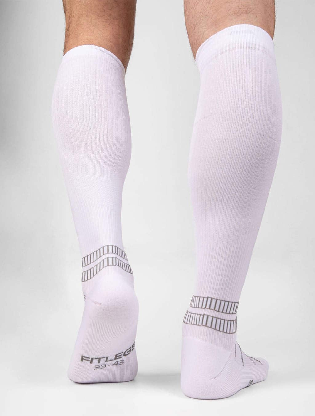 FITLEGS Sports Compression Socks White Back
